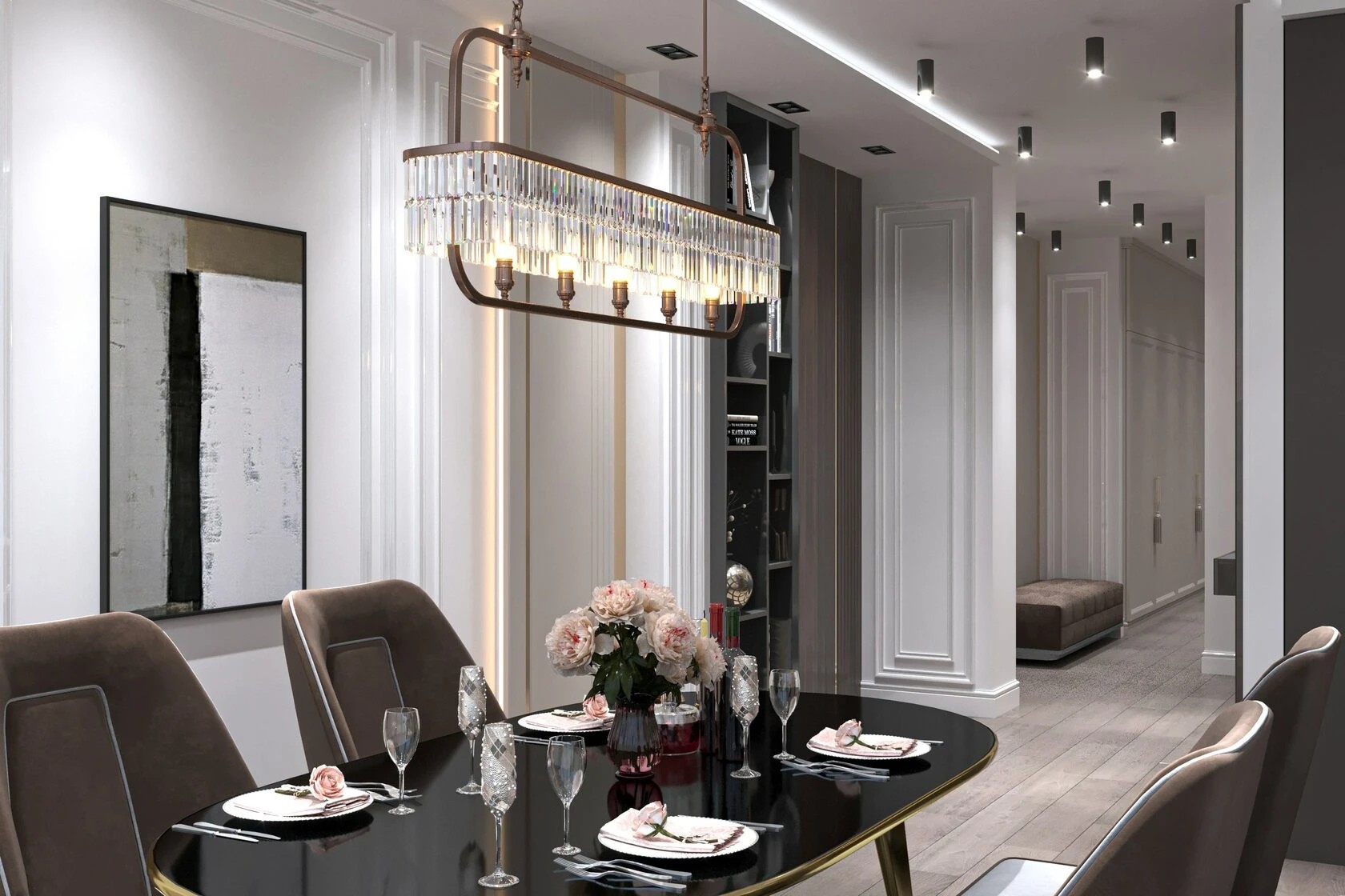 4-комнатная квартира в стиле неоклассика с элементами ар-деко