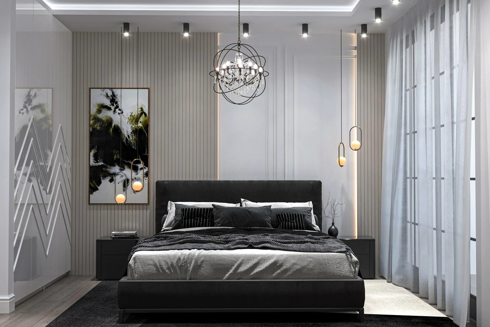 4-комнатная квартира в стиле неоклассика с элементами ар-деко