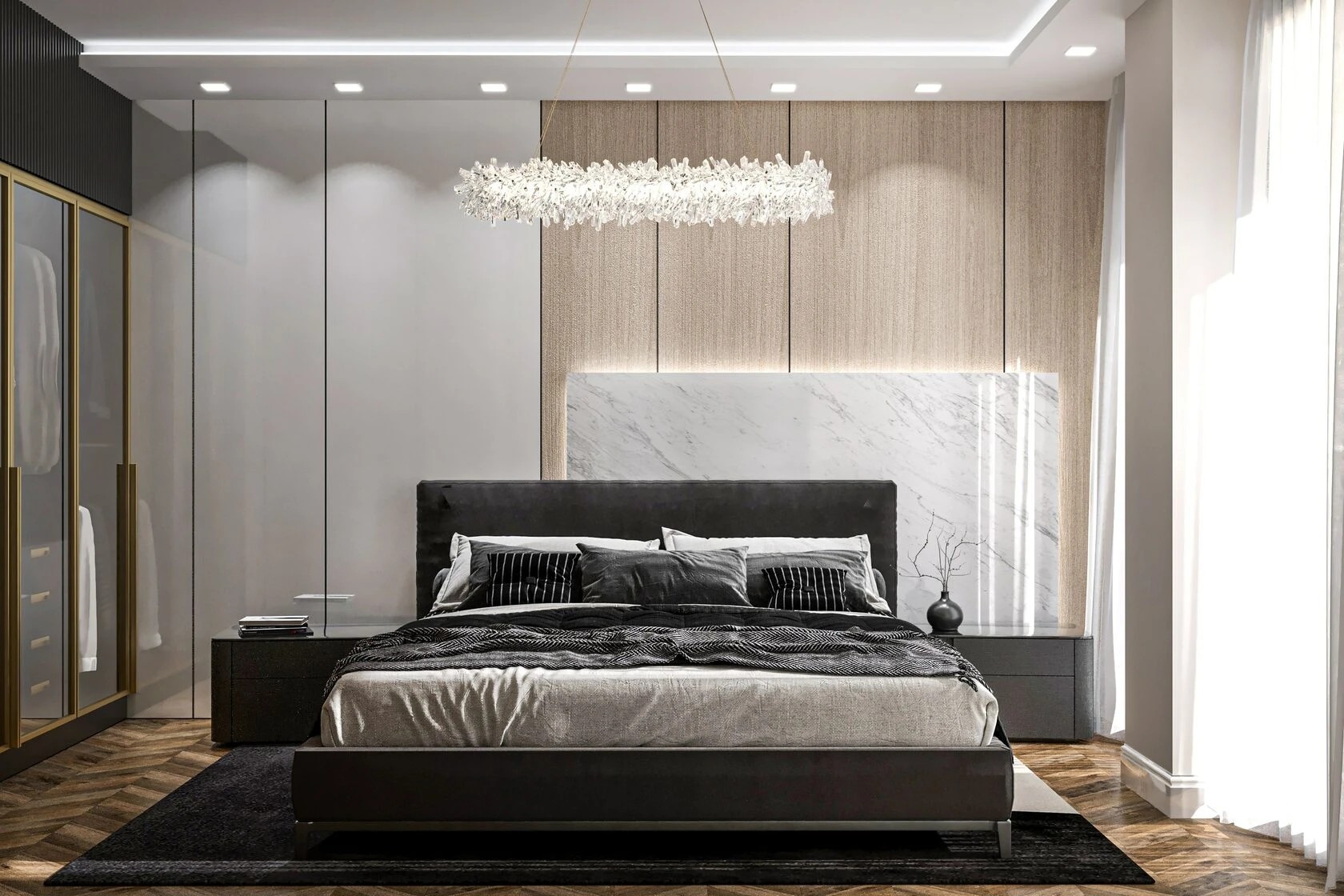 3-комнатная квартира в стиле минимализм с элементами неоклассики