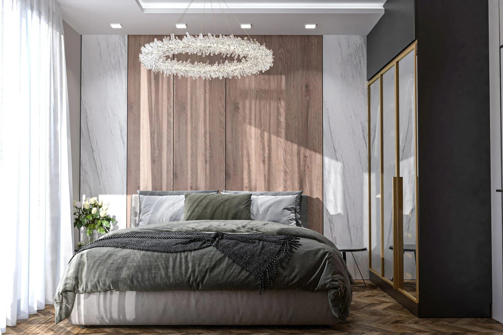 3-комнатная квартира в стиле минимализм с элементами неоклассики