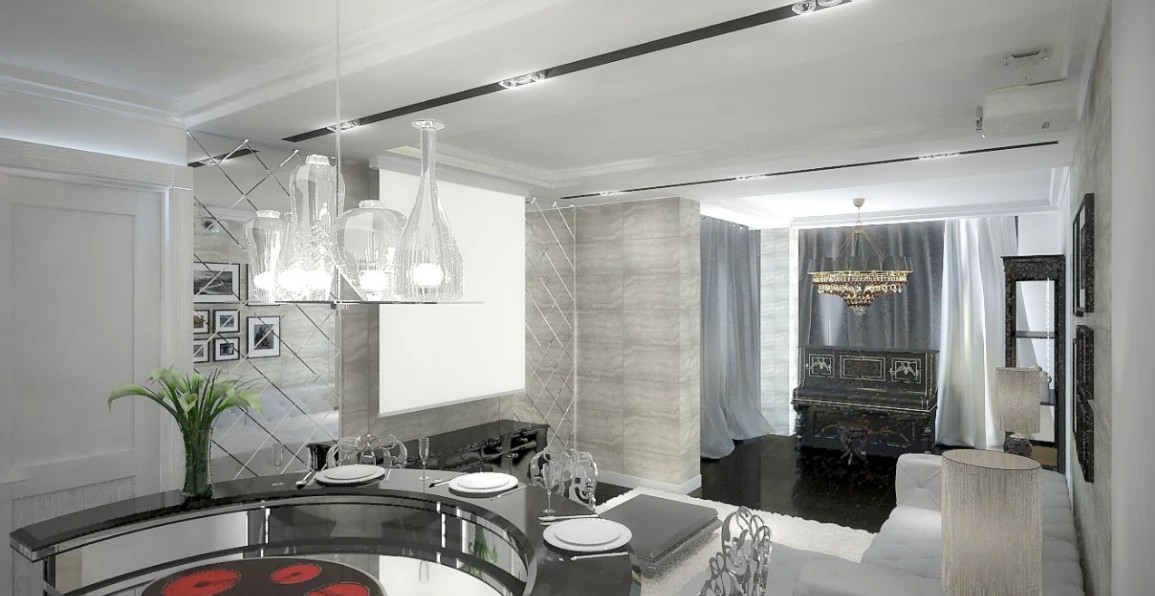 3-комнатная квартира в стиле ар-деко