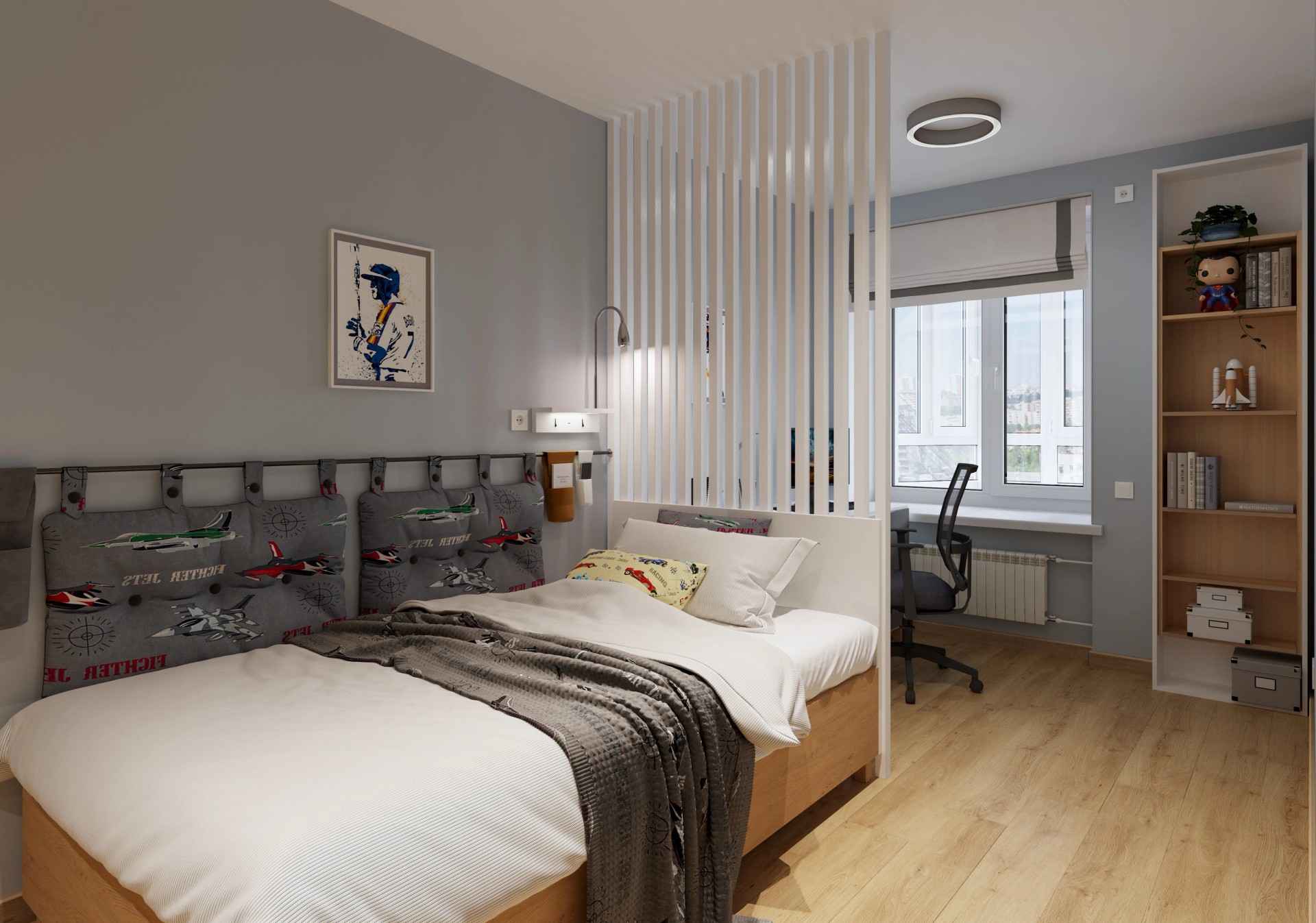 Переустройство детской для двух мальчиков на пр. Наставников