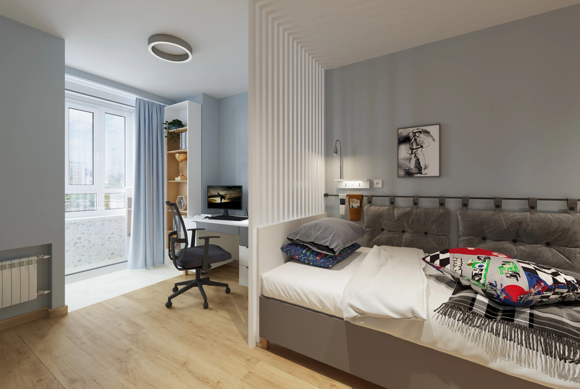 Переустройство детской для двух мальчиков на пр. Наставников