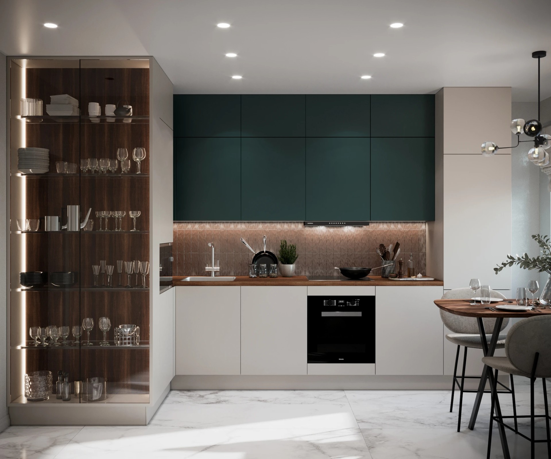 Дизайн-проект Кухня Гостиная