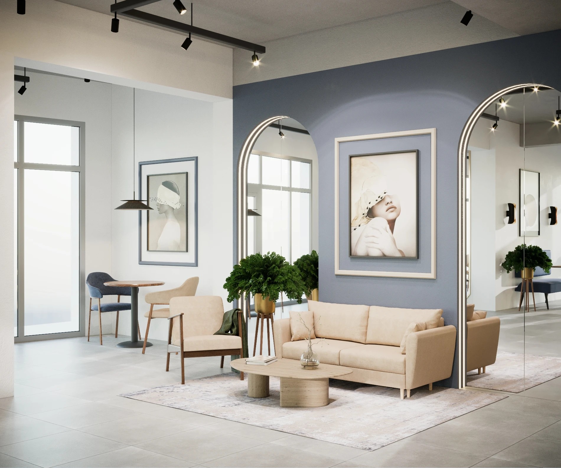 Дизайн-проект Кухня Гостиная