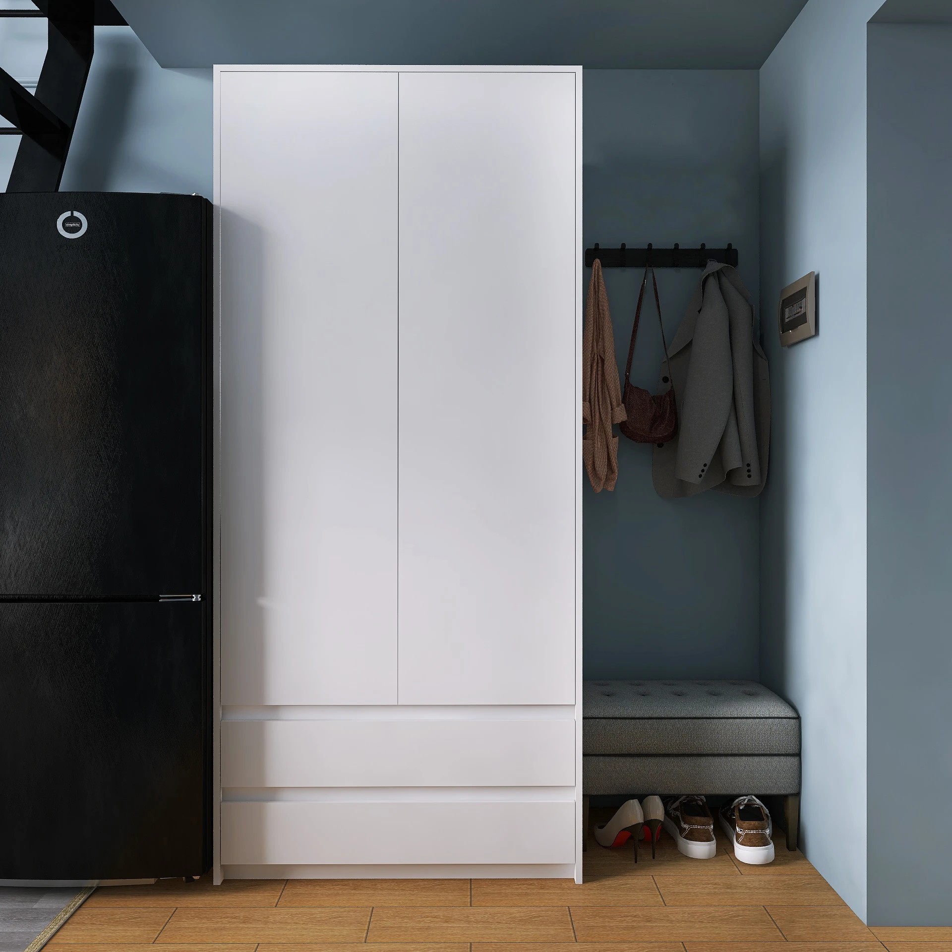 Визуализации основного пространства микро-квартиры