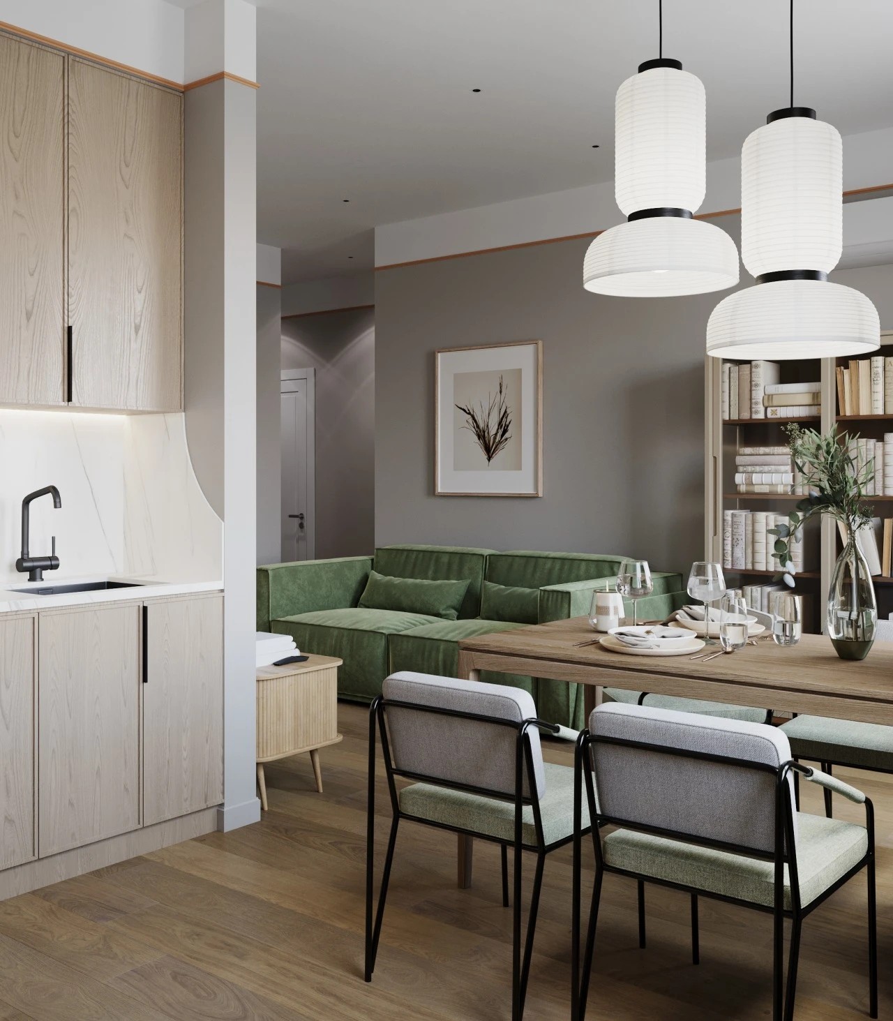 Дизайн квартиры для молодой девушки в Санкт-Петербурге