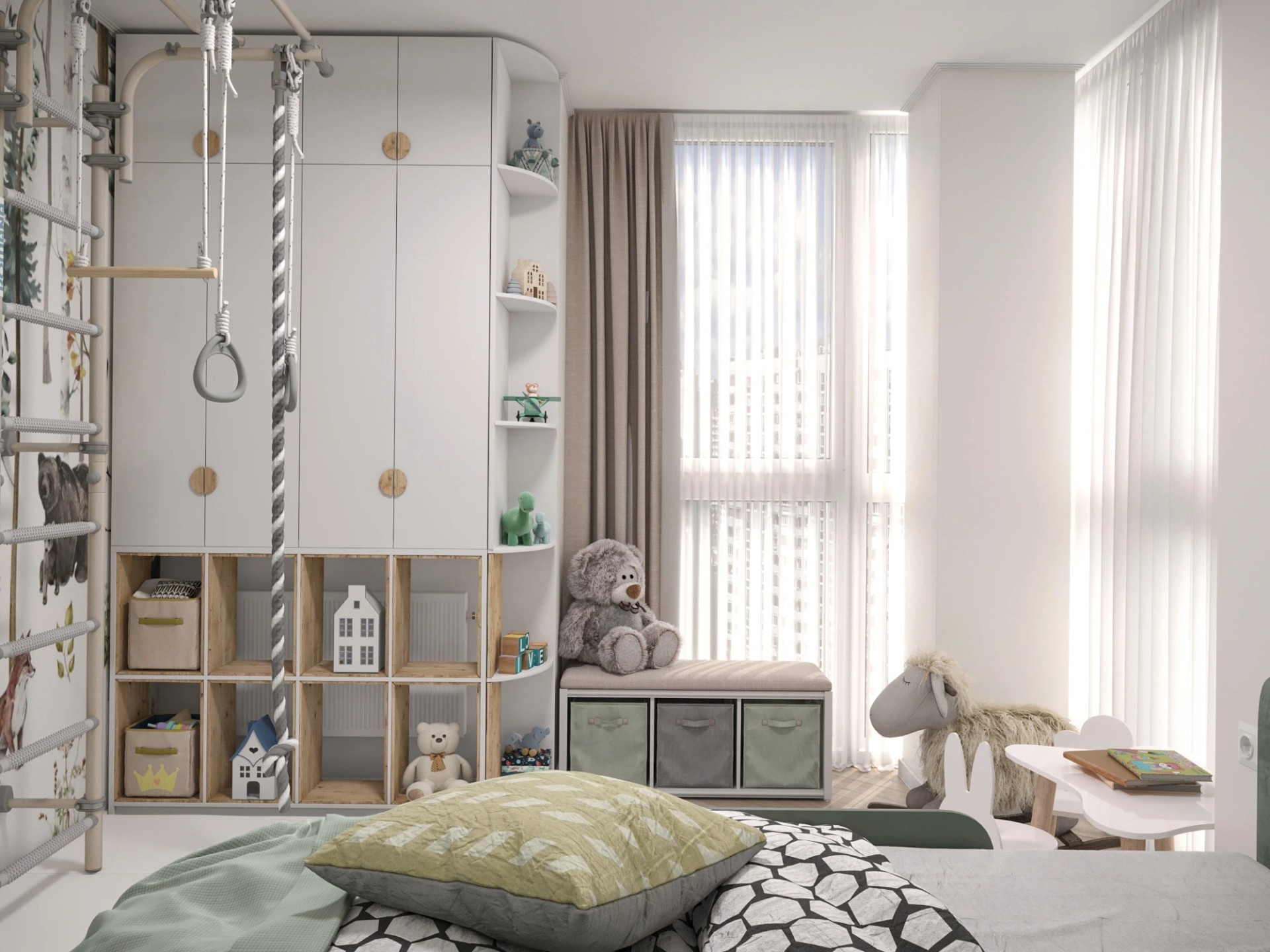Детская комната в скандинавском стиле.
