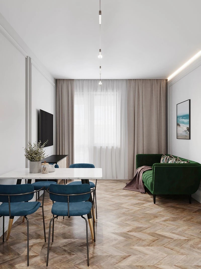 ЖК Уютный. Двухкомнатная. Современная классика