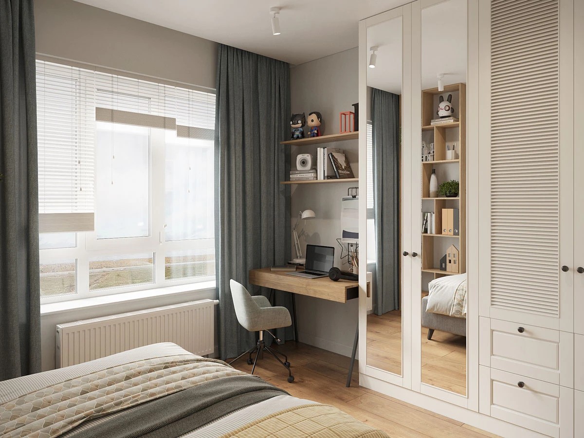 ЖК Уютный. Двухкомнатная. Скандинавский стиль