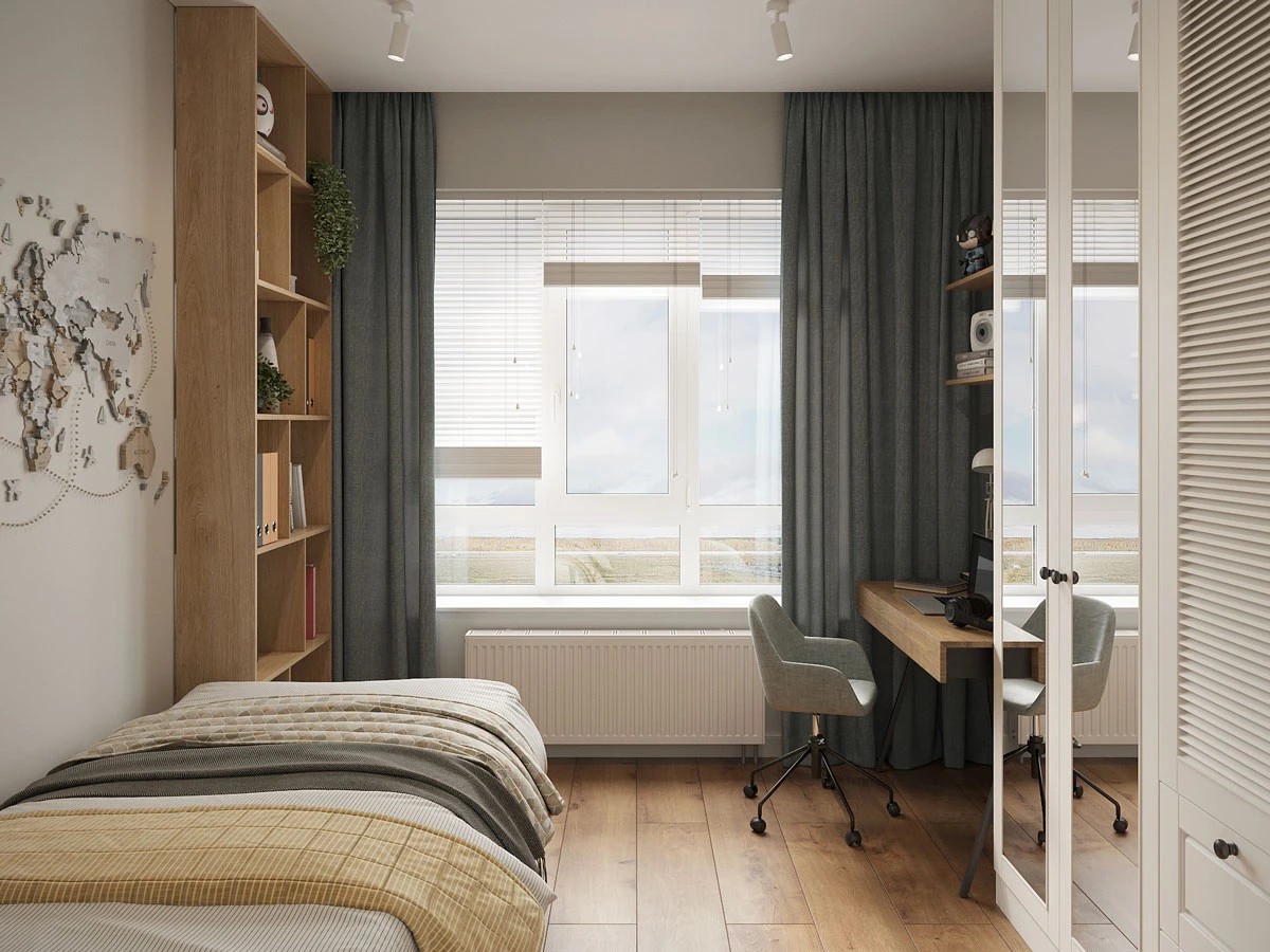 ЖК Уютный. Двухкомнатная. Скандинавский стиль