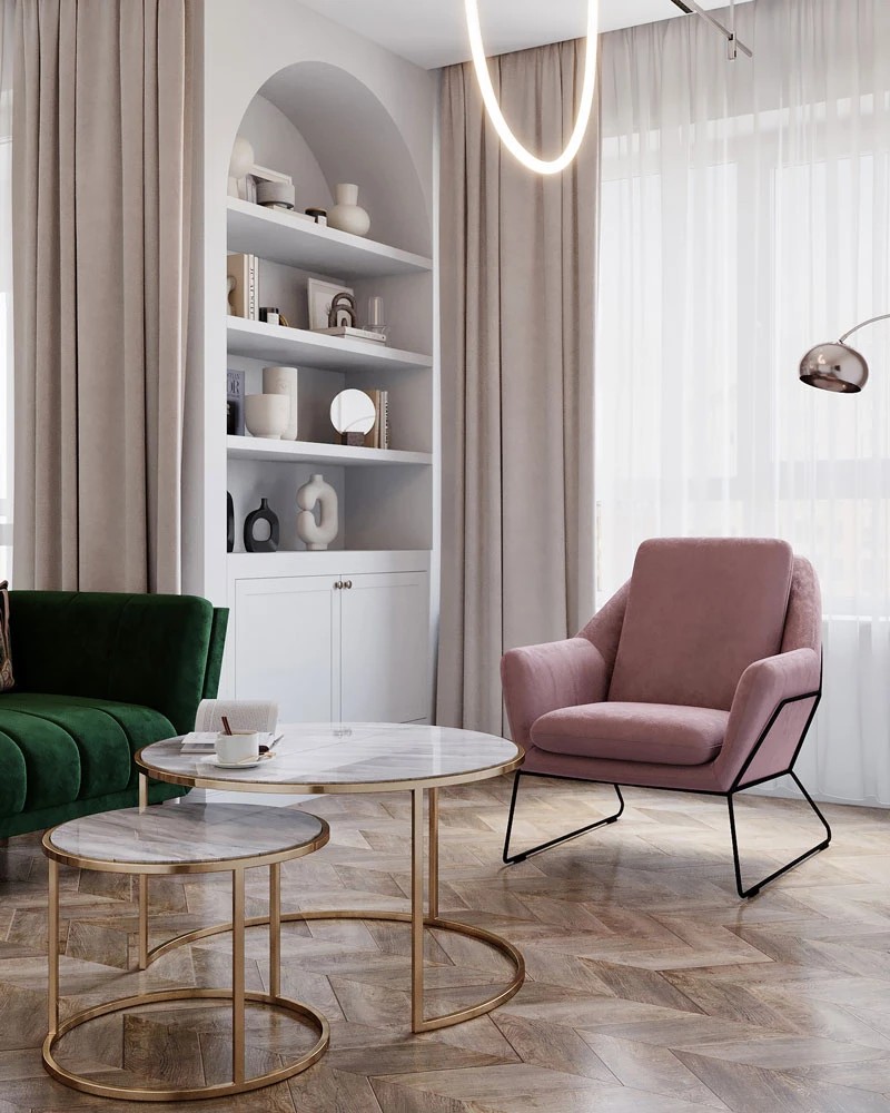 ЖК Уютный. Трехкомнатная. Современная классика