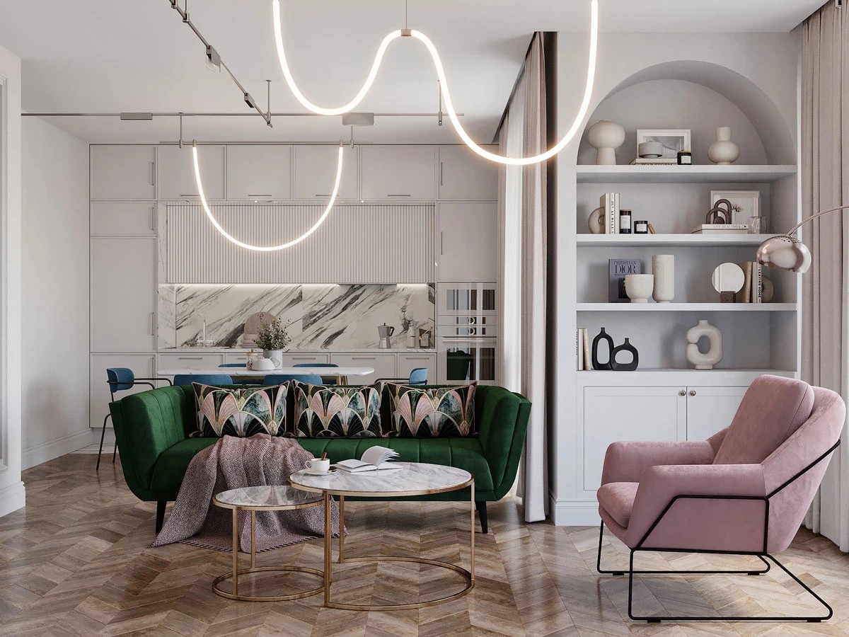 ЖК Уютный. Трехкомнатная. Современная классика