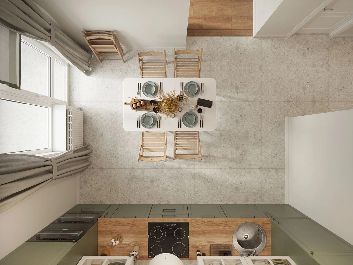 ЖК Уютный. Трехкомнатная. Скандинавский стиль