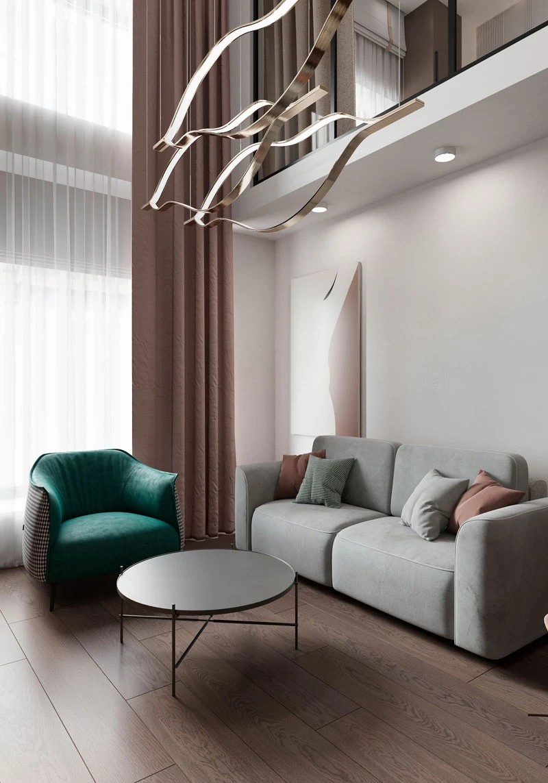 Двухуровневые апартаменты 92 кв.м. в Санкт-Петербурге