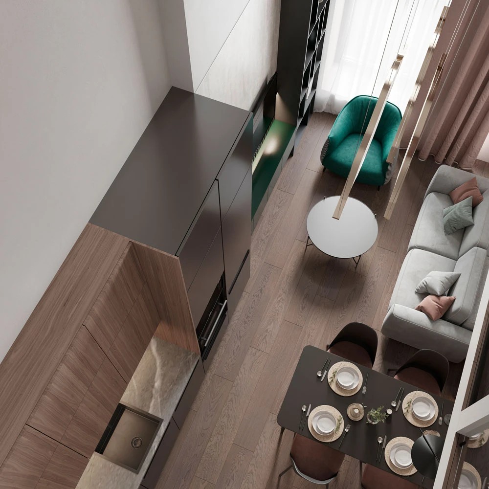 Двухуровневые апартаменты 92 кв.м. в Санкт-Петербурге