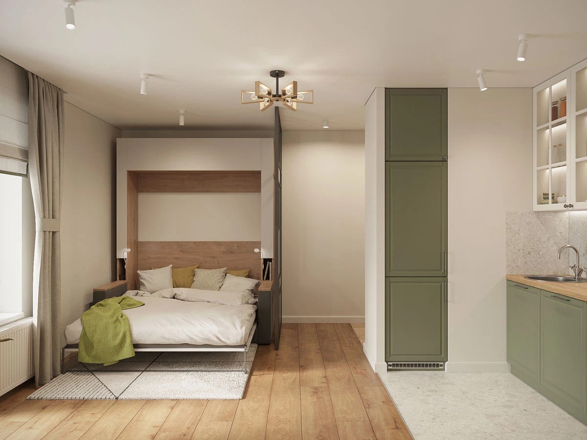 ЖК Уютный. Студия. Скандинавский стиль