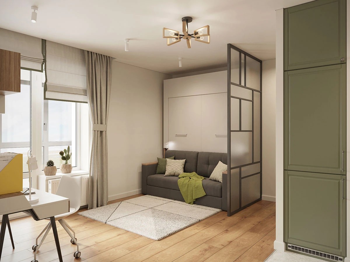 ЖК Уютный. Студия. Скандинавский стиль