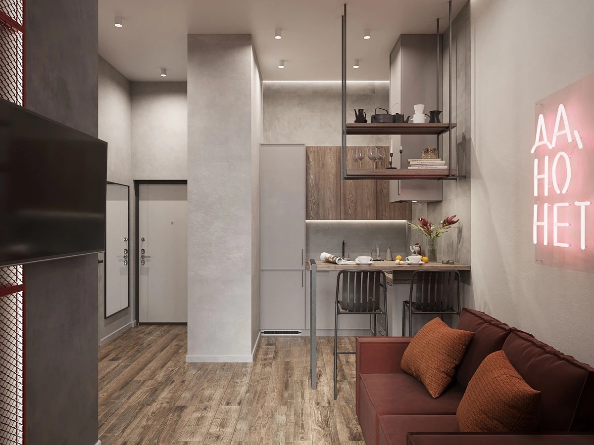 Дизайн интерьера 1-х комнатной квартиры