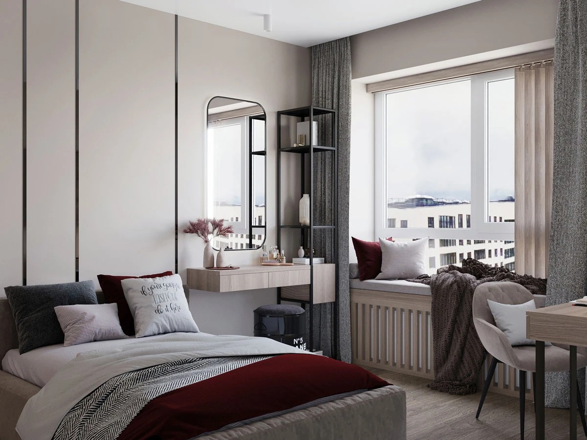 Дизайн интерьера 3-х комнатной квартиры видовой