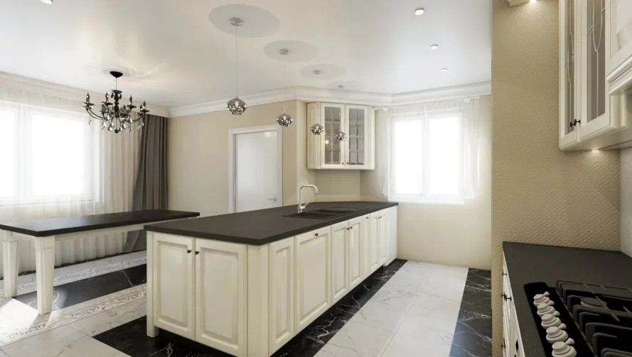 Кухня столовая в классическом стиле