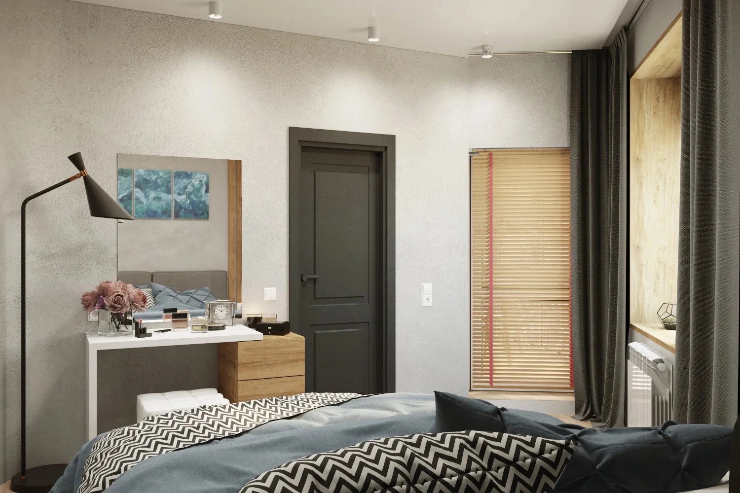 Однокомнатная квартира 60м2