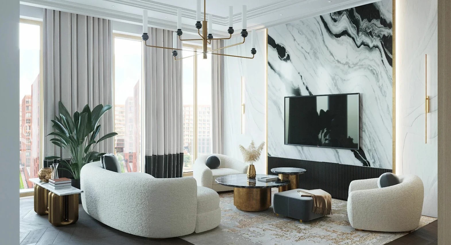 ЧЕРНОЕ БЕЛОЕ В ЖК САДОВЫЕ КВАРТАЛЫ