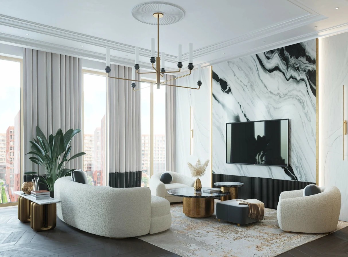 ЧЕРНОЕ БЕЛОЕ В ЖК САДОВЫЕ КВАРТАЛЫ