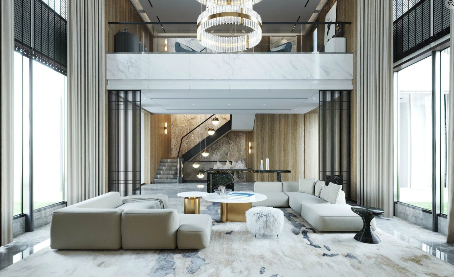 РОСКОШНЫЙ ИНТЕРЬЕР ЗАГОРОДНОГО ДОМА