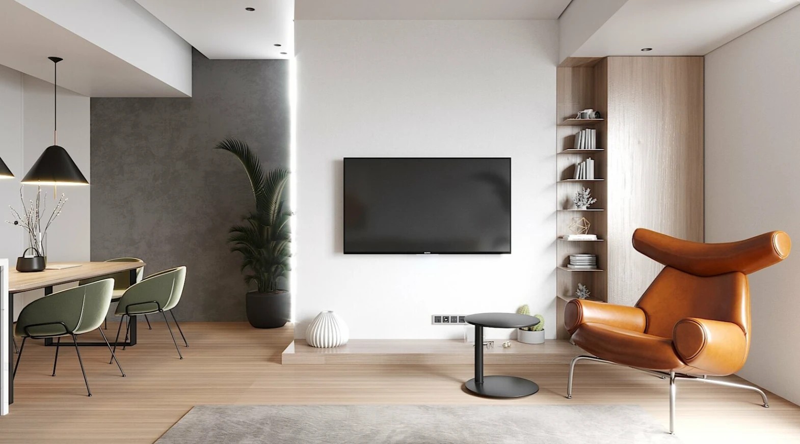 СОВРЕМЕННЫЙ ИНТЕРЬЕР С КОНТРАСТНЫМИ АКЦЕНТАМИ