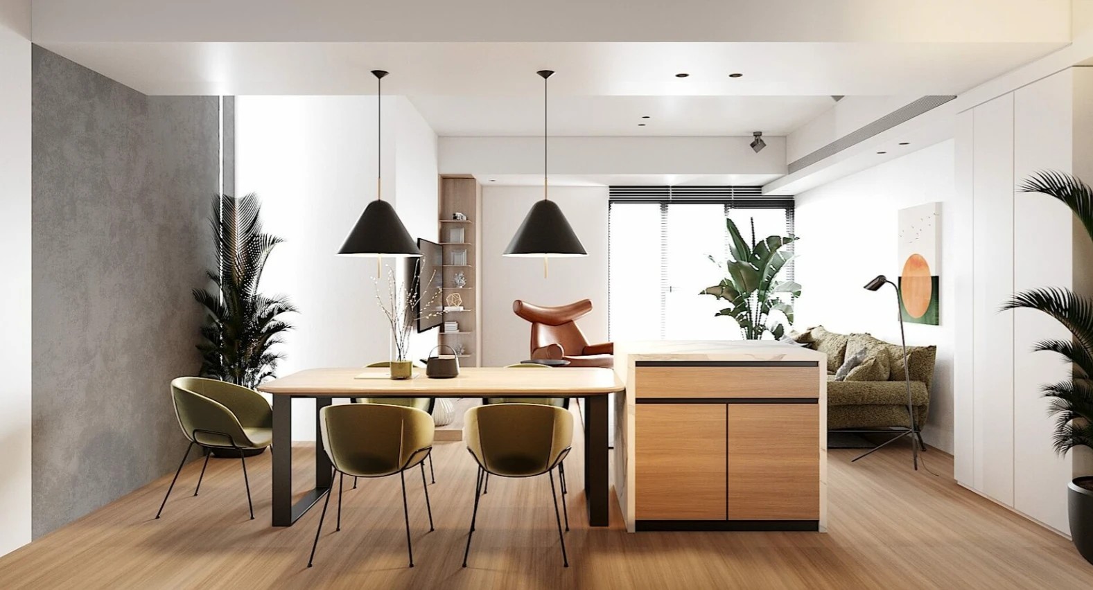 СОВРЕМЕННЫЙ ИНТЕРЬЕР С КОНТРАСТНЫМИ АКЦЕНТАМИ