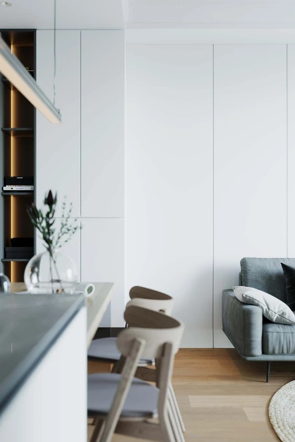 СВЕТЛАЯ КВАРТИРА С НАТУРАЛЬНЫМИ МАТЕРИАЛАМИ