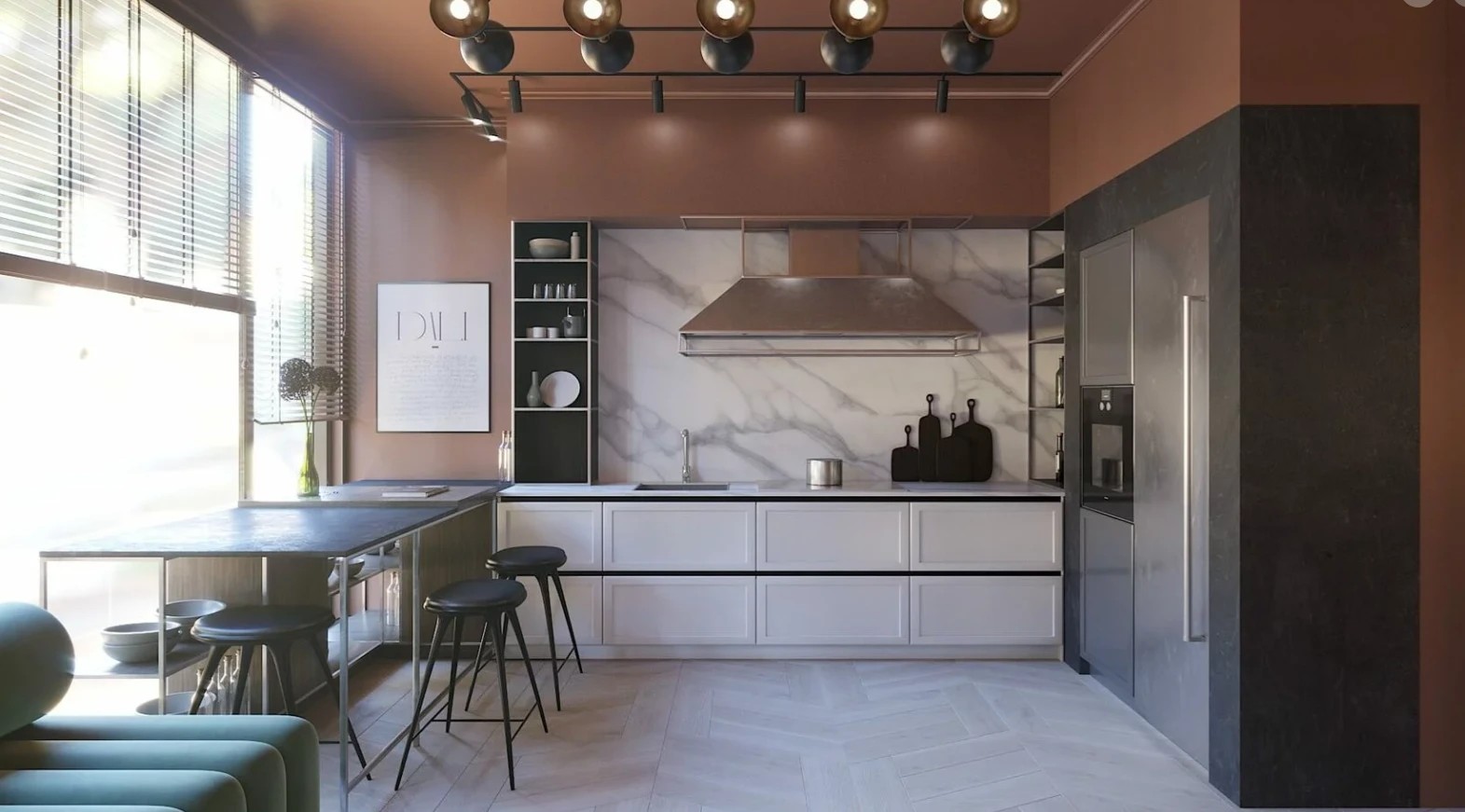 СОВРЕМЕННЫЙ ПРОЕКТ В ТЕРРАКОТОВОЙ ГАММЕ