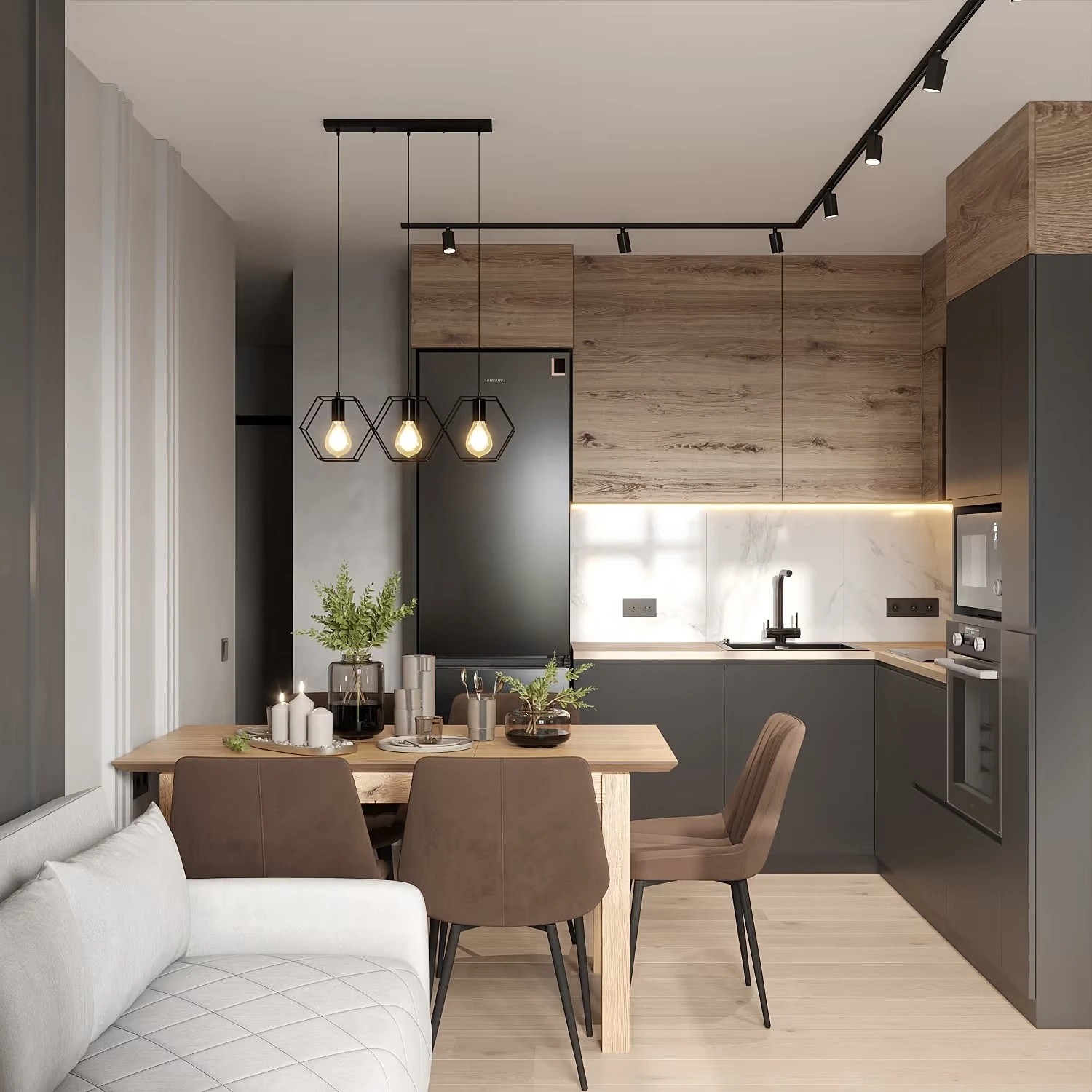 Дизайн-проект квартиры на Парнасе площадью 65 м2