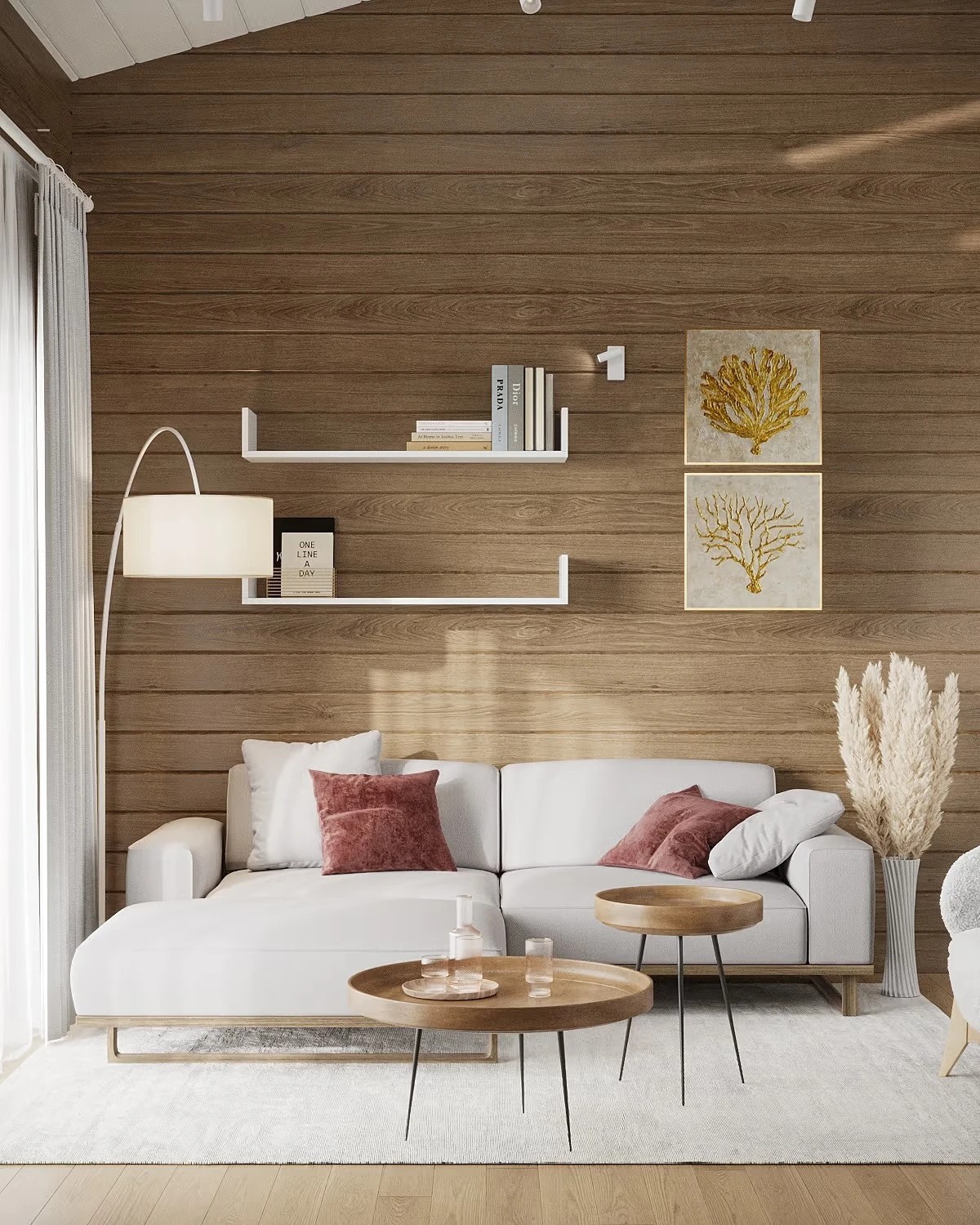 Дизайн-проект загородного дома с террасой площадью 117,4 м2