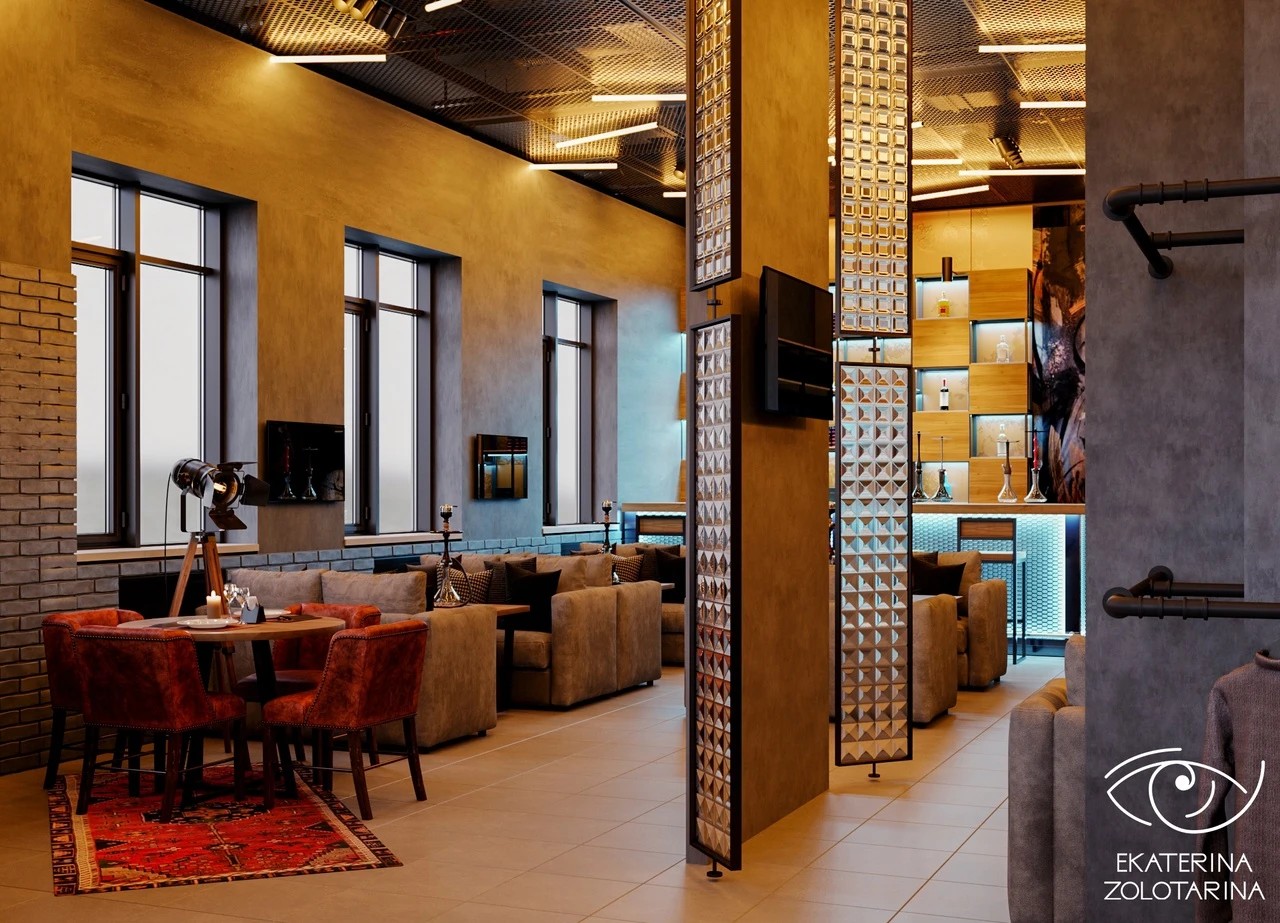 Дизайн-проект кальянной в Санкт-Петербурге