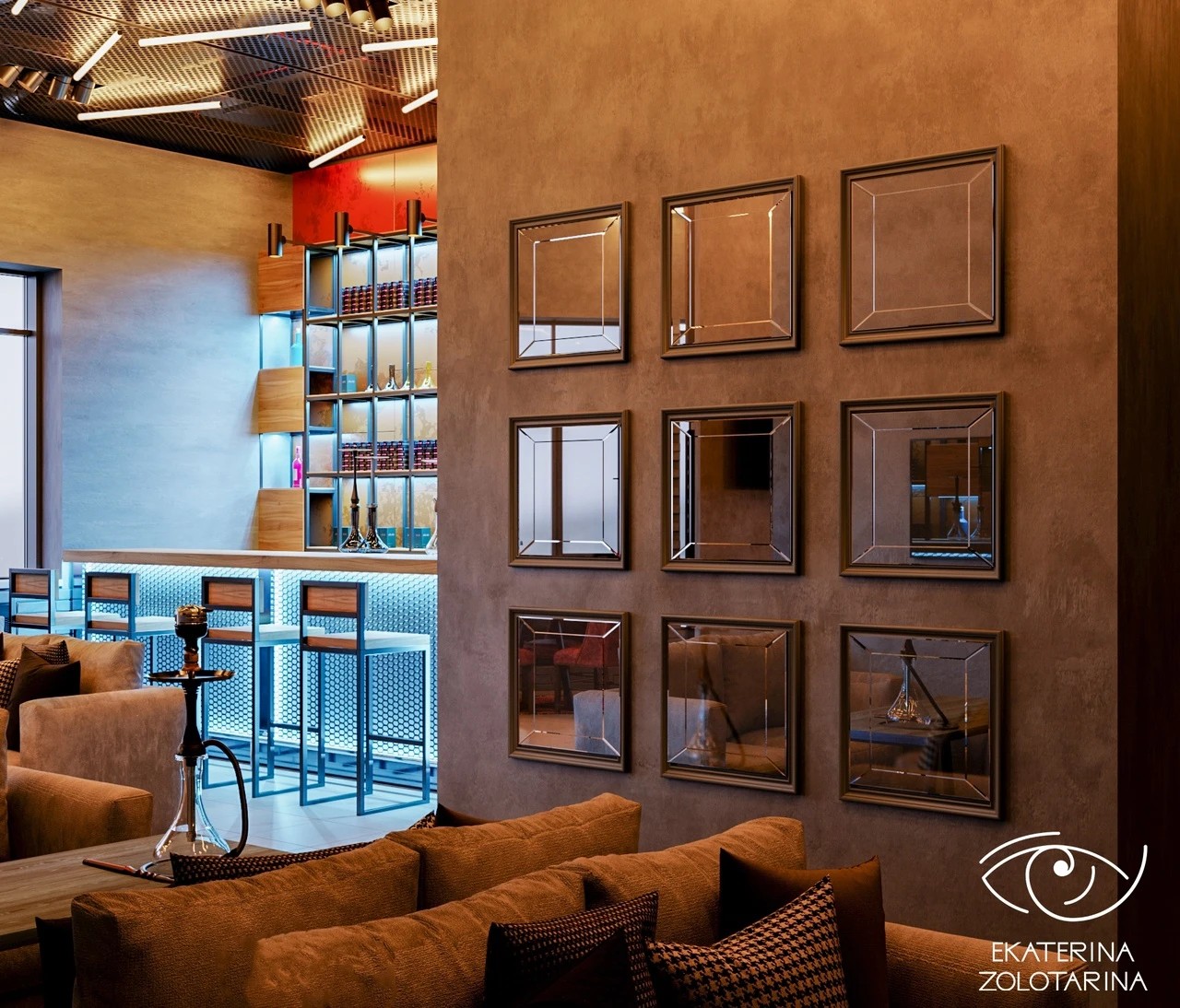 Дизайн-проект кальянной в Санкт-Петербурге