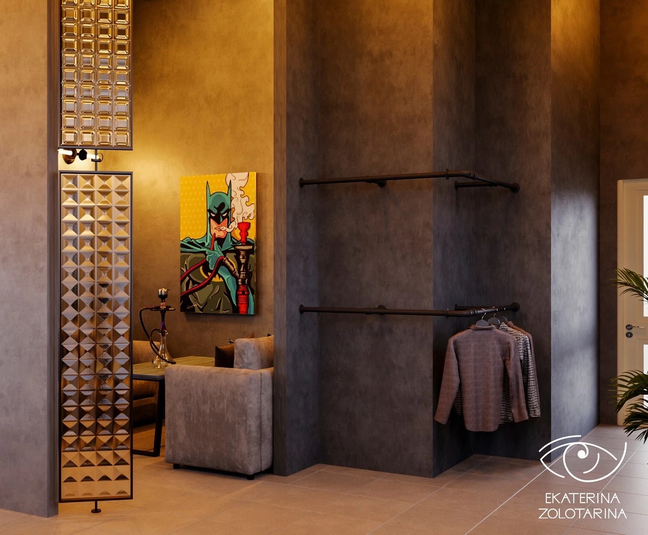 Дизайн-проект кальянной в Санкт-Петербурге