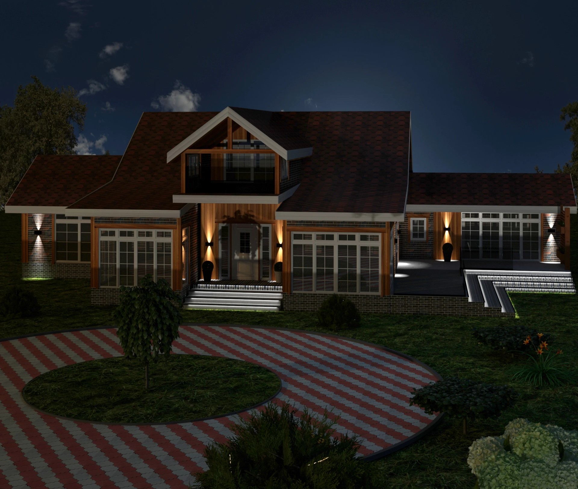 П. ПЕСКИ, Экстерьер-Фасад загородного дома