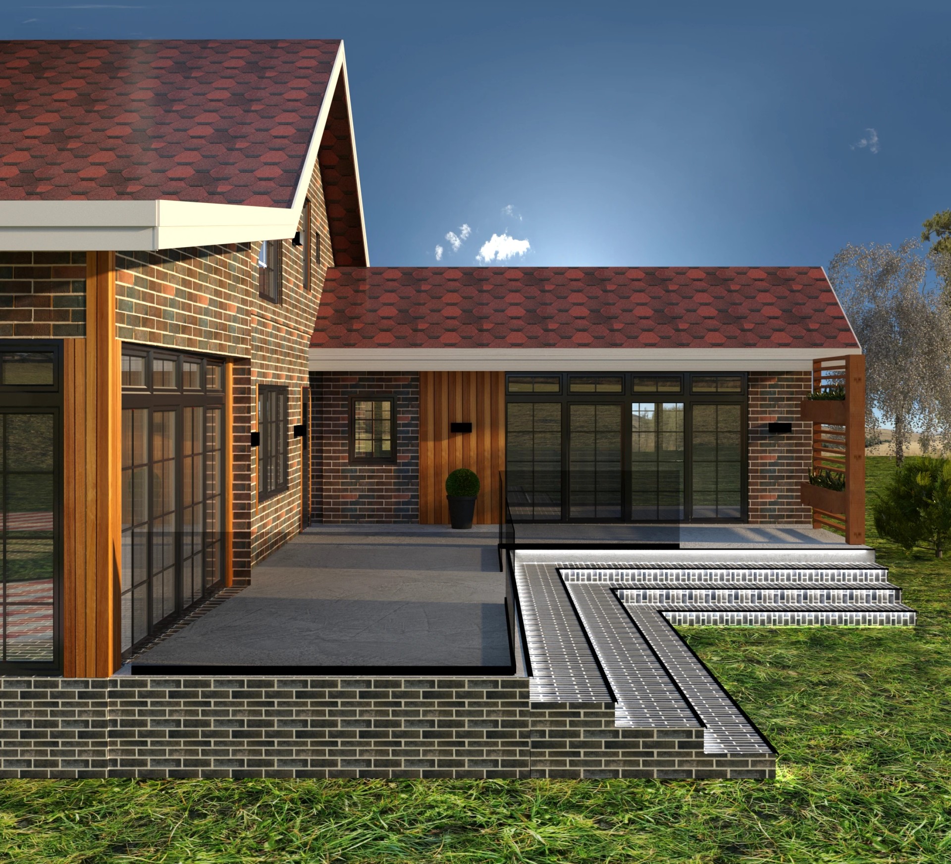 П. ПЕСКИ, Экстерьер-Фасад загородного дома