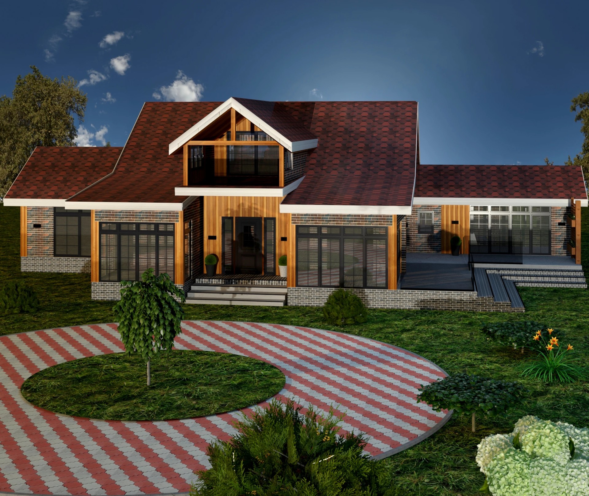 П. ПЕСКИ, Экстерьер-Фасад загородного дома