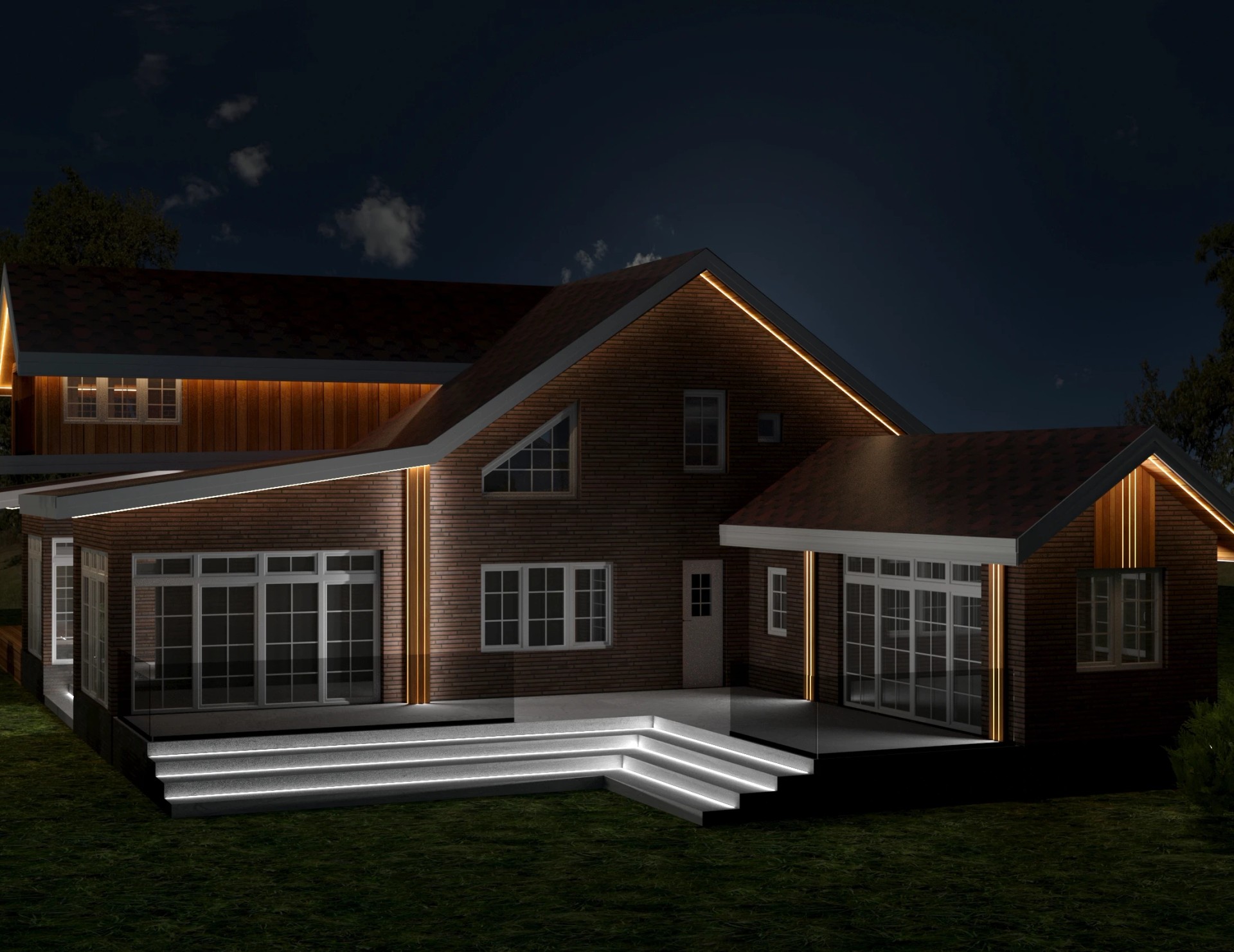 П. ПЕСКИ, Экстерьер-Фасад загородного дома