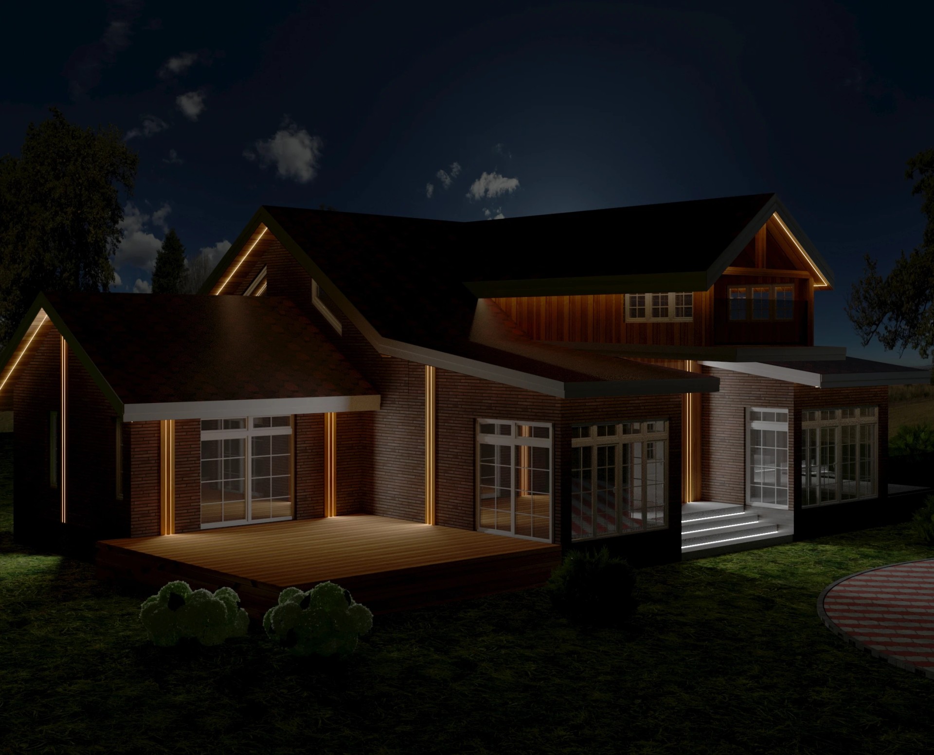 П. ПЕСКИ, Экстерьер-Фасад загородного дома