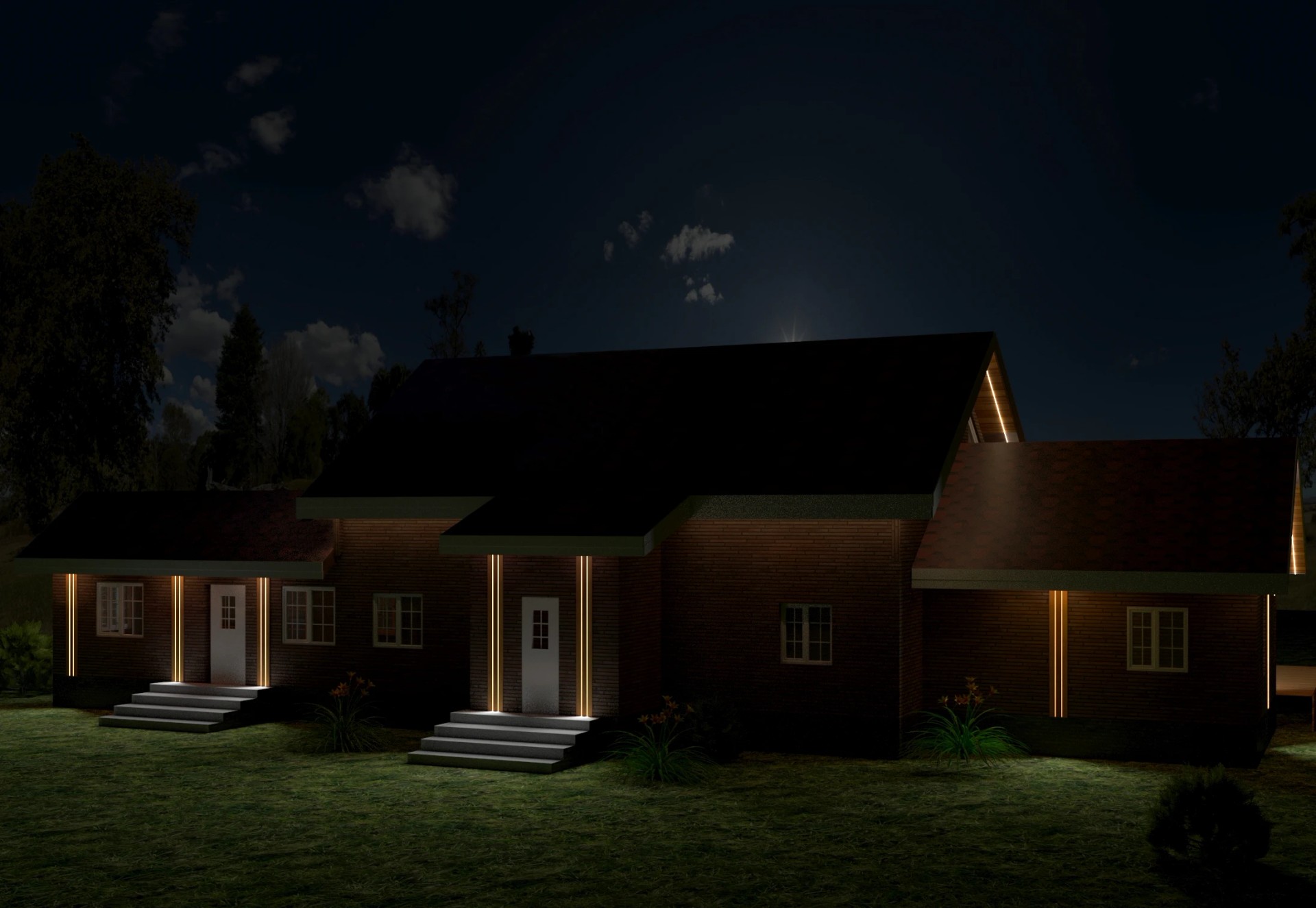 П. ПЕСКИ, Экстерьер-Фасад загородного дома