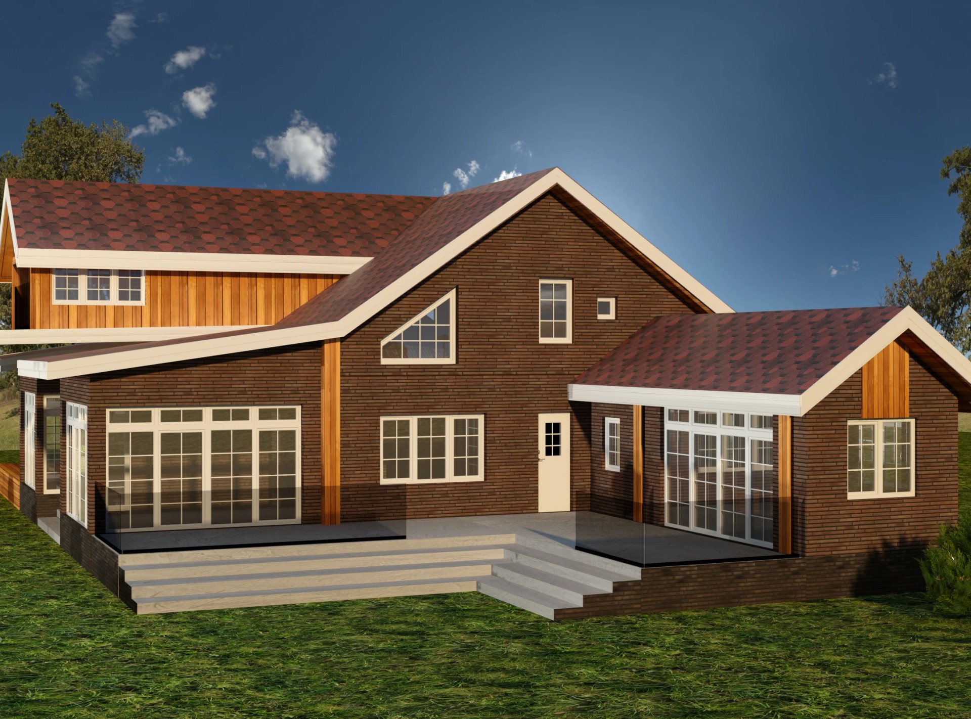 П. ПЕСКИ, Экстерьер-Фасад загородного дома