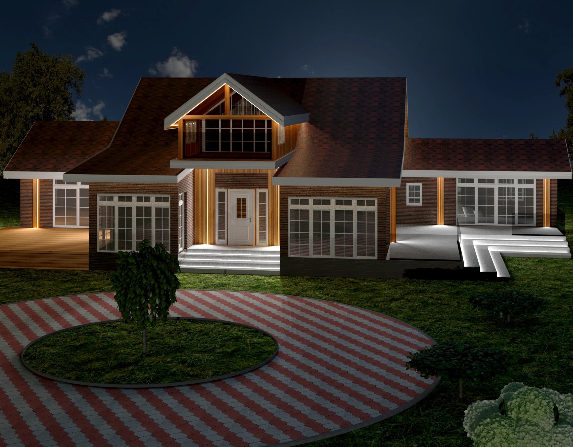 П. ПЕСКИ, Экстерьер-Фасад загородного дома