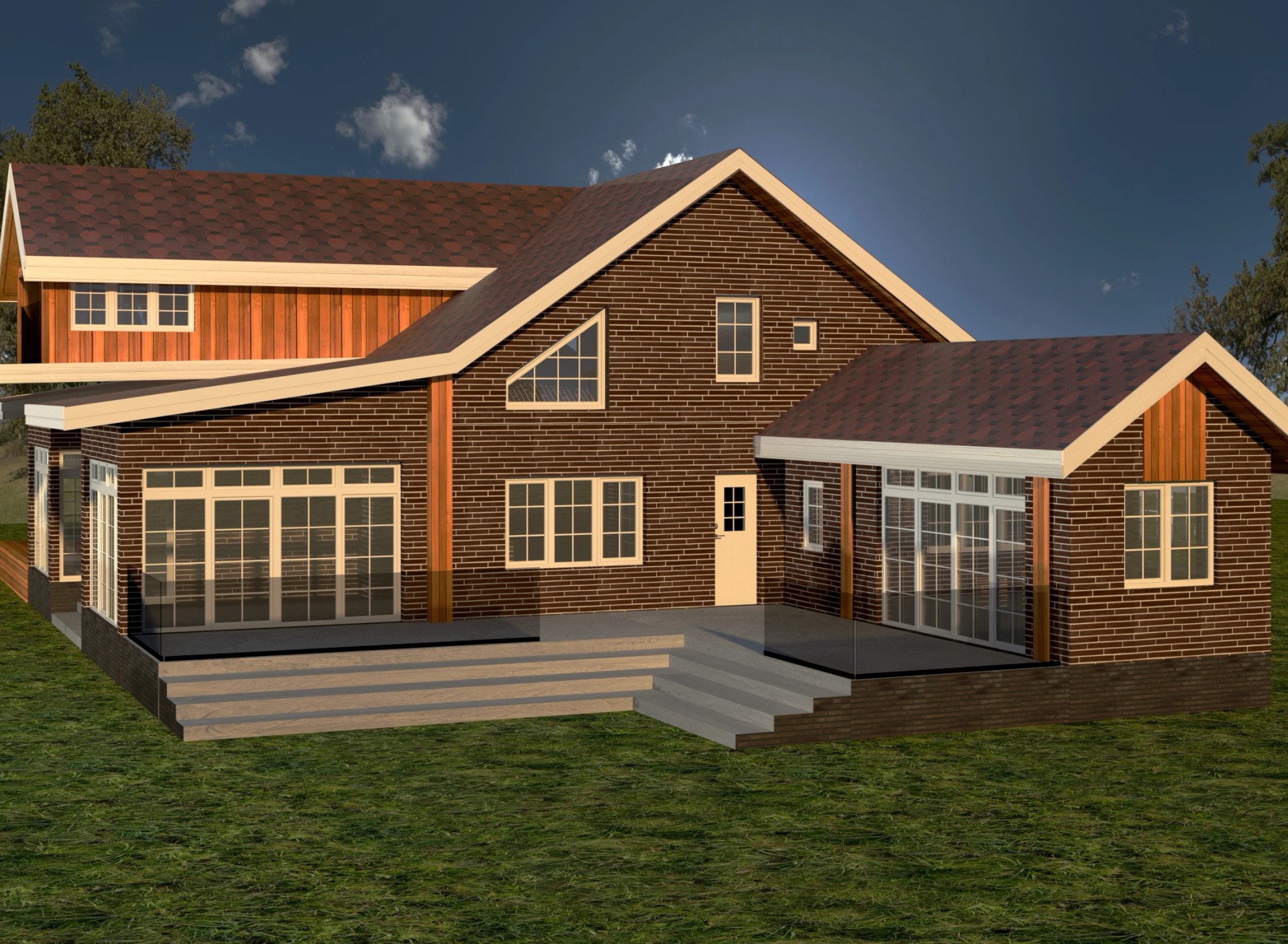 П. ПЕСКИ, Экстерьер-Фасад загородного дома