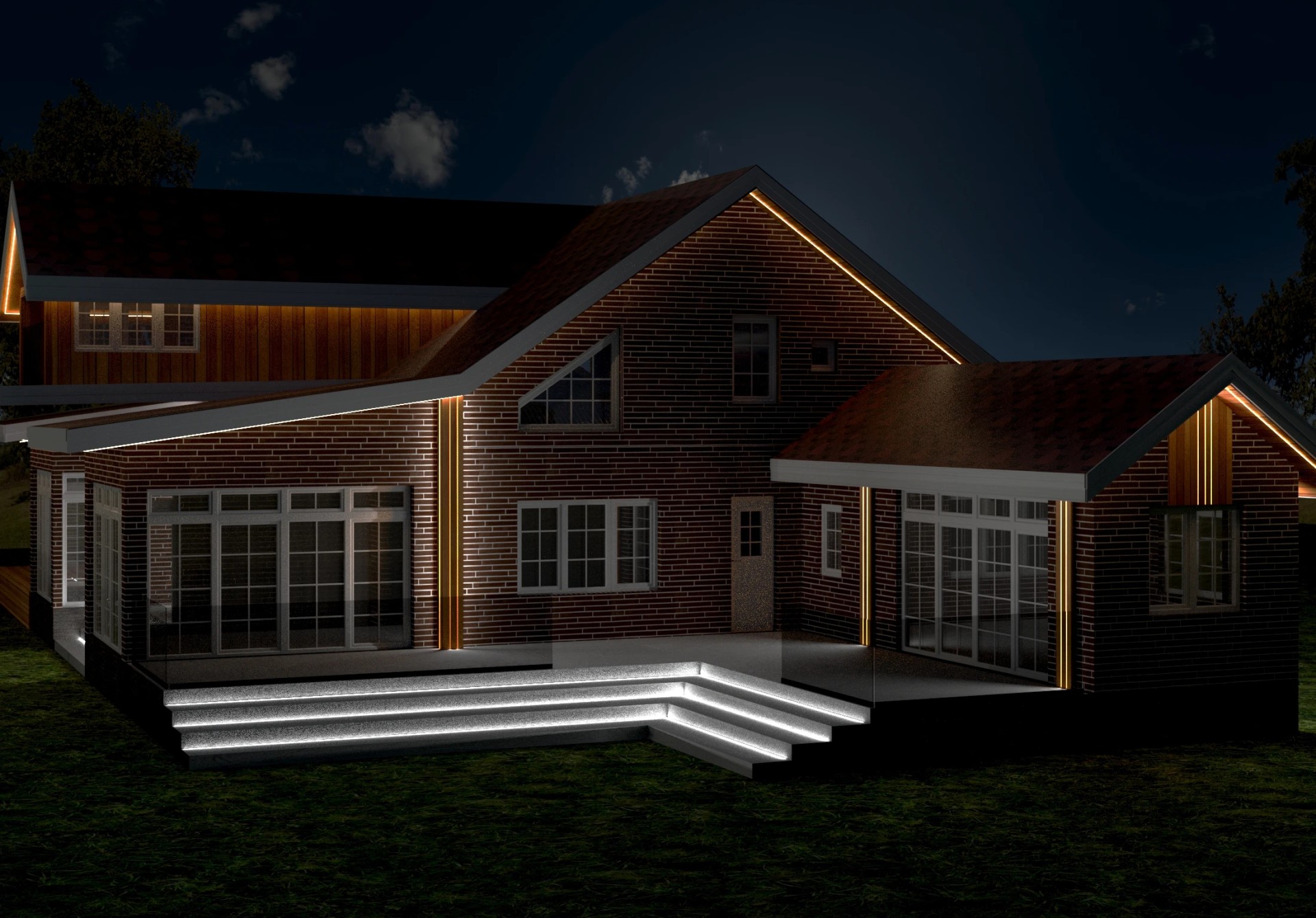 П. ПЕСКИ, Экстерьер-Фасад загородного дома