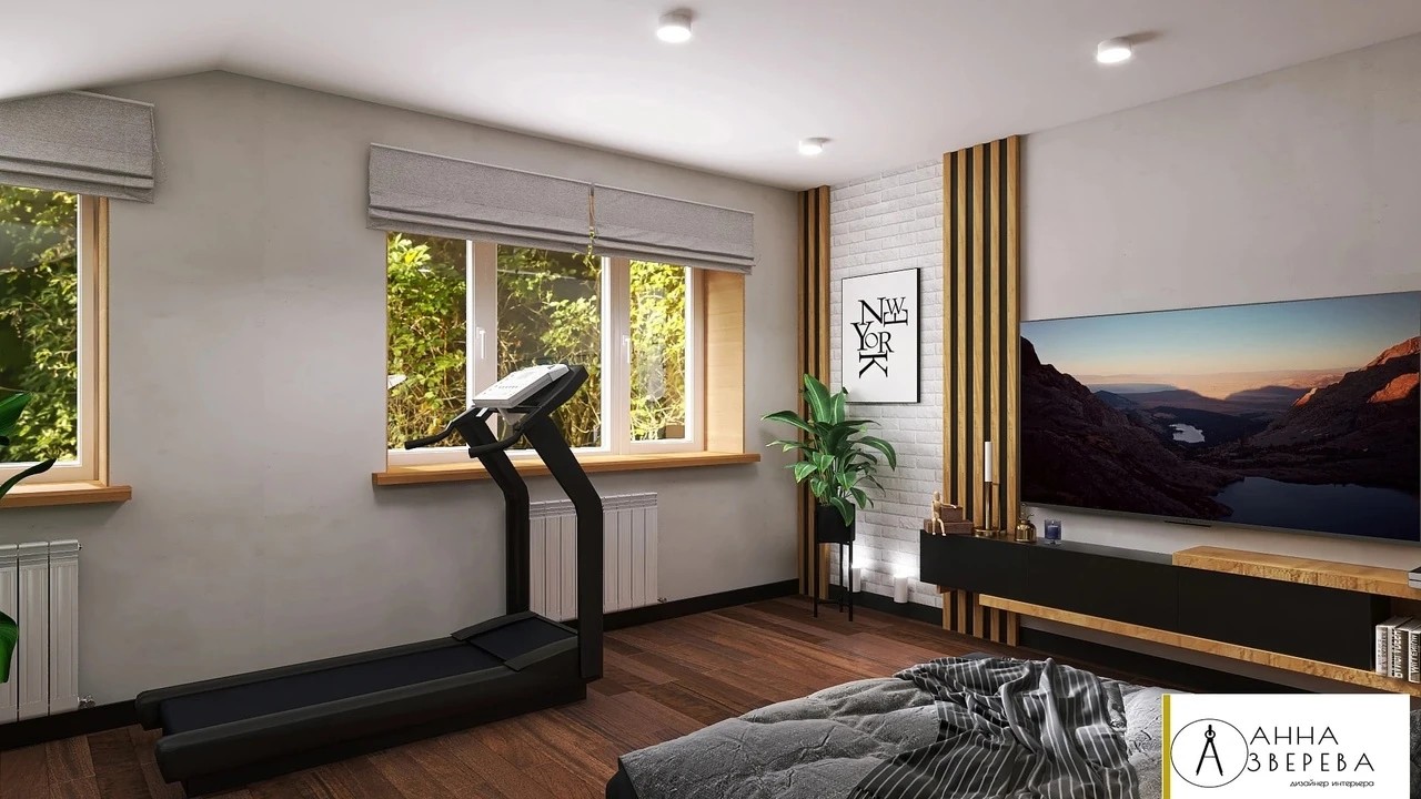 Спальня в темных оттенках