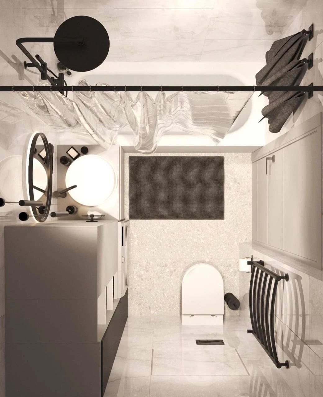 Проект санузла с современном стиле